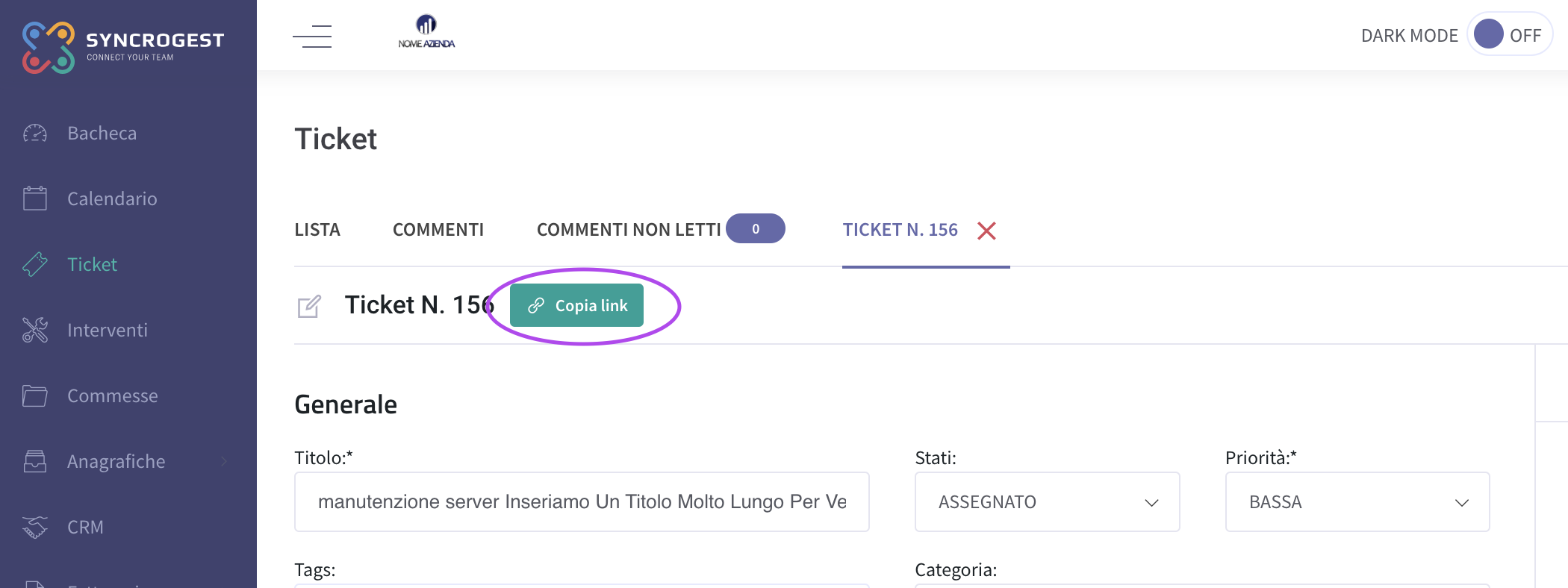 Screenshot 2023-08-03 alle 14.36.09 link fisico al ticket