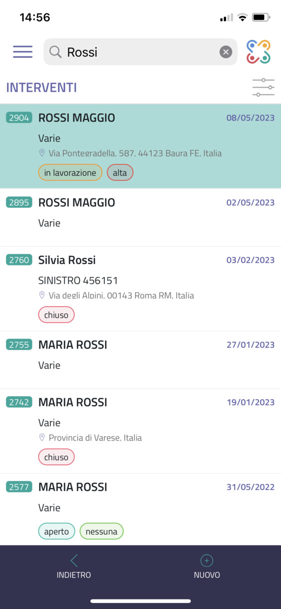 interventi lista interventi