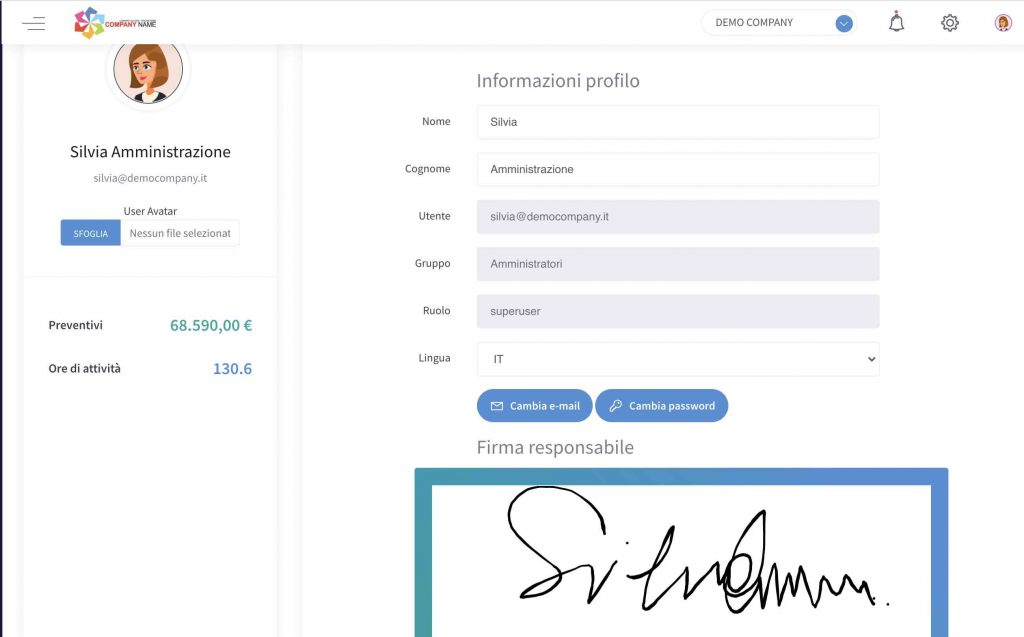 Caricare_Firma_Profilo_Utente firma dell'addetto